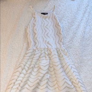 White and Gold Aqua Dress